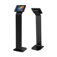 Premium Locking Freestanding Kiosk - Black
